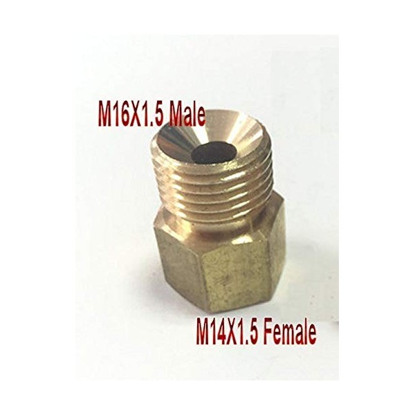 Fitting Reducer Metric M16 M16X1.5 Male to M14 M14X1.5 Female Gauge Meter