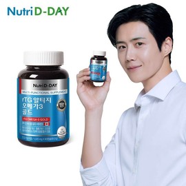 Nutri D Day High Purity rTG Omega 3 Gold 90 Capsules 1 Bottle (3 Months Supply) / 뉴트리디데이 순도높은 rTG 오메가3 골드 90캡슐 1병 (3개월분)