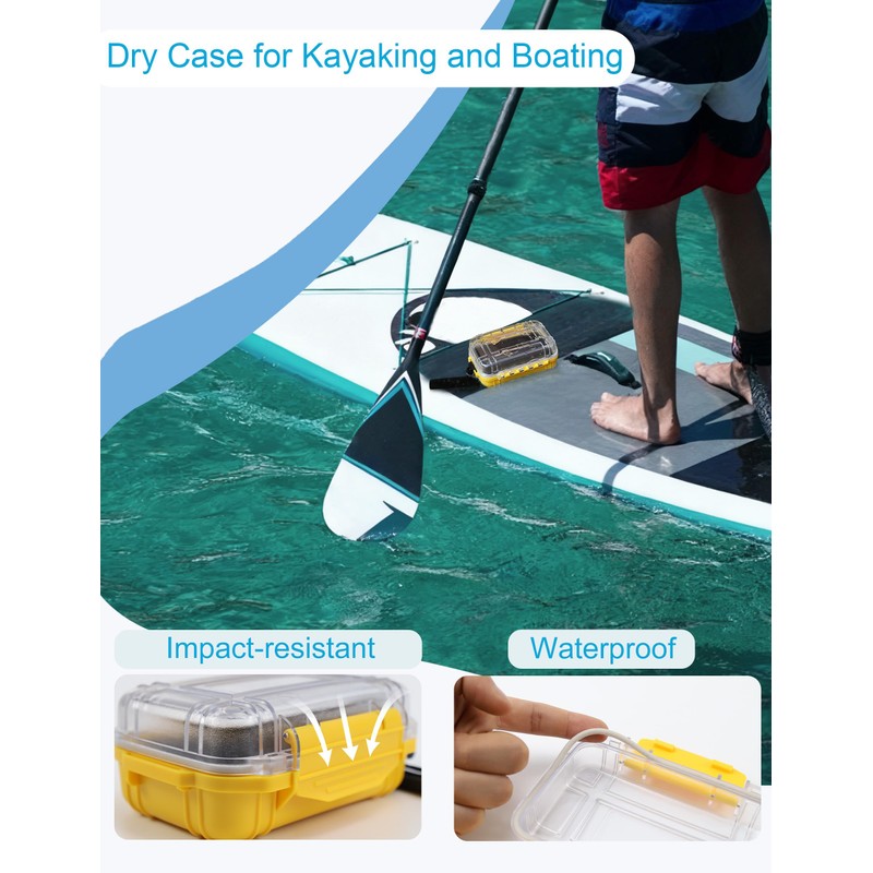 Beoccudo Waterproof Box Small Dry Box Mini Waterproof Container Watertight