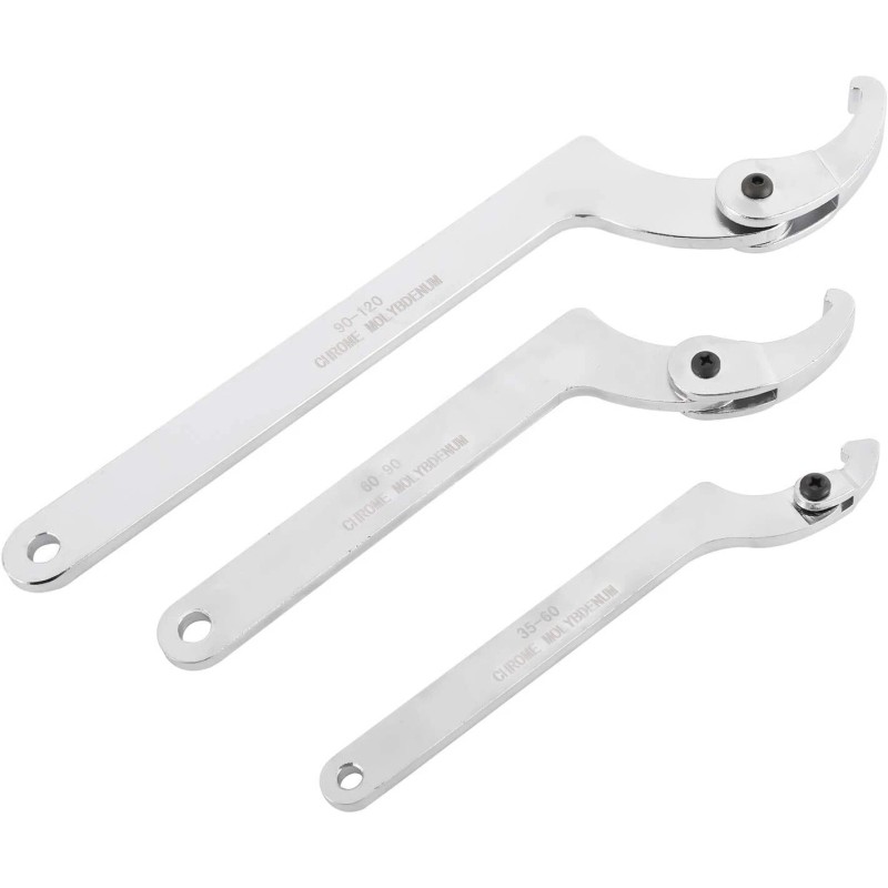 8milelake 8Pcs Adjustable Hook & Pin Spanner Wrench Tool Set