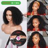 ZIYU Half Wig Human Hair - 180% Density Curly Half