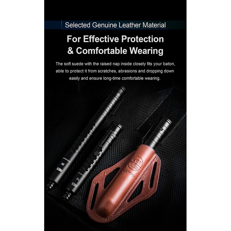 NEXTORCH V68 Leather Holster for Walker Series Stick - Brown