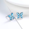 Aurora Tears Butterfly Necklace/Earrings/Rings/Bracelets Set 925 Sterling Sliver March Birthstone