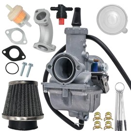 XingLi VM26 30mm Carburetor Compatible with PZ30 Apollo Taotao 150cc 160cc 200cc 250cc Hawk 250 Pit Dirt Bike with 45mm Air Filter Mainfold Intake Pipe Fits Go-Kart SunL JCL ATV Motorbike