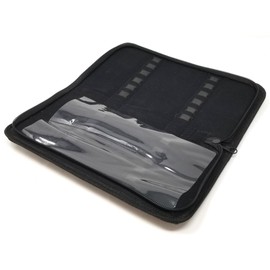 IMED SCIENTIFIC All-Purpose Faux Leather Pouch Zipper Case Versatile Molle with Protective Flap and Elastic Straps to Store Organize Sort Wide Variety of Tools, Holds 12 Instruments, 11"x10"