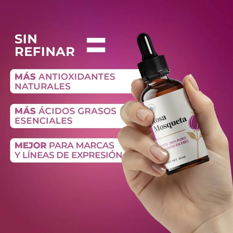 Aceite Rosa Mosqueta Puro Prensado En Frío + Agua De