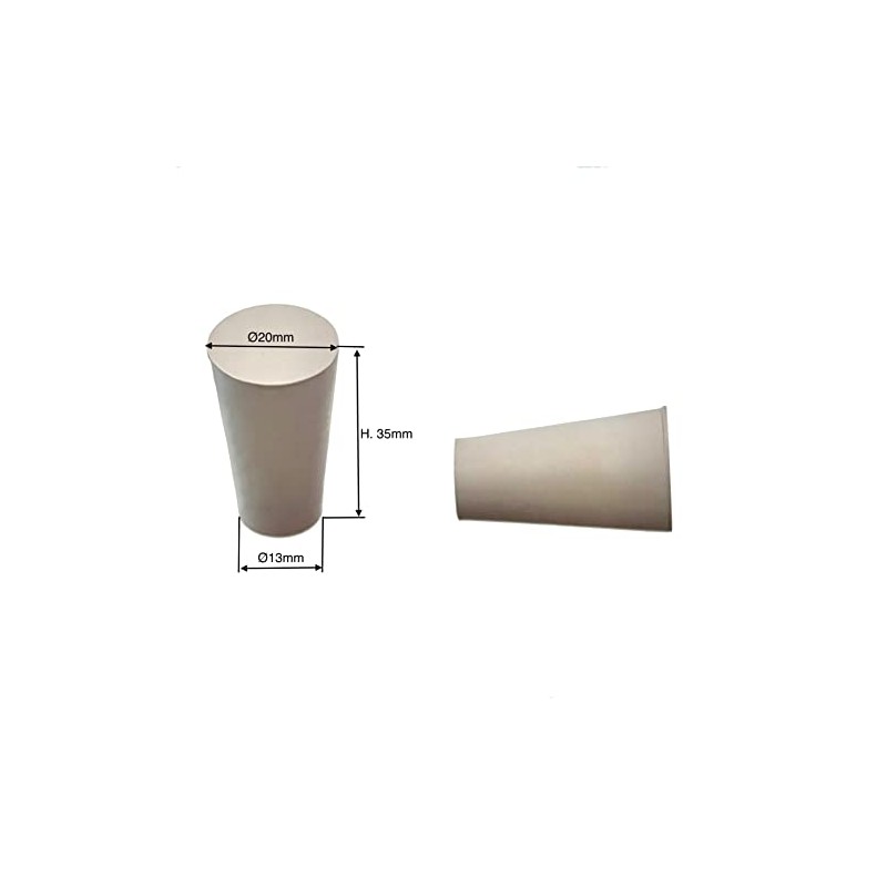 Dugo Rubber Stoppers, Conical Plugs, Natural Rubber – Choice of