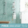 Zenna Home Tension Pole Shower Caddy Corner Organizer, Adjustable Standing