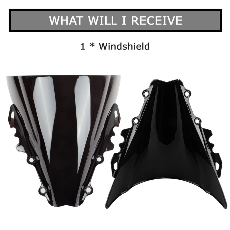 PSLER Windscreen Windshield Double Bubble for YZF R6 600 2006-2007,