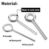 Seamaka 15PCS 1/8” Standard Hex Dogging Key with Full Loop（Black）,Metal
