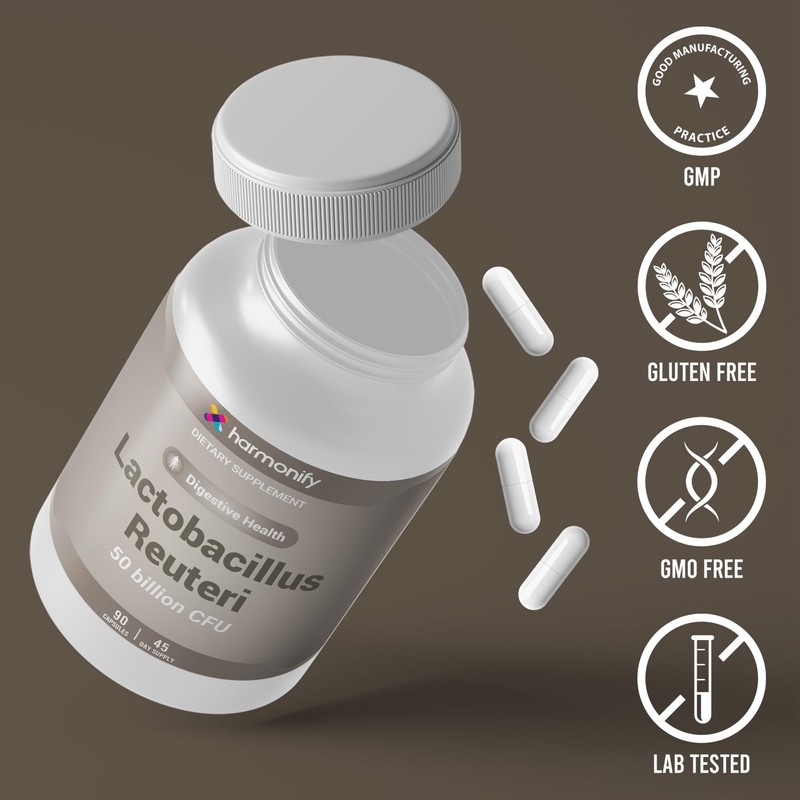 HARMONIFY Lactobacillus Reuteri 50 Billion CFU – High Strength Probiotic