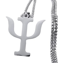 Collar dije símbolo PSI psicología Psicologa Psique Psiquiatría regalo para psicólogos en acero inoxidable