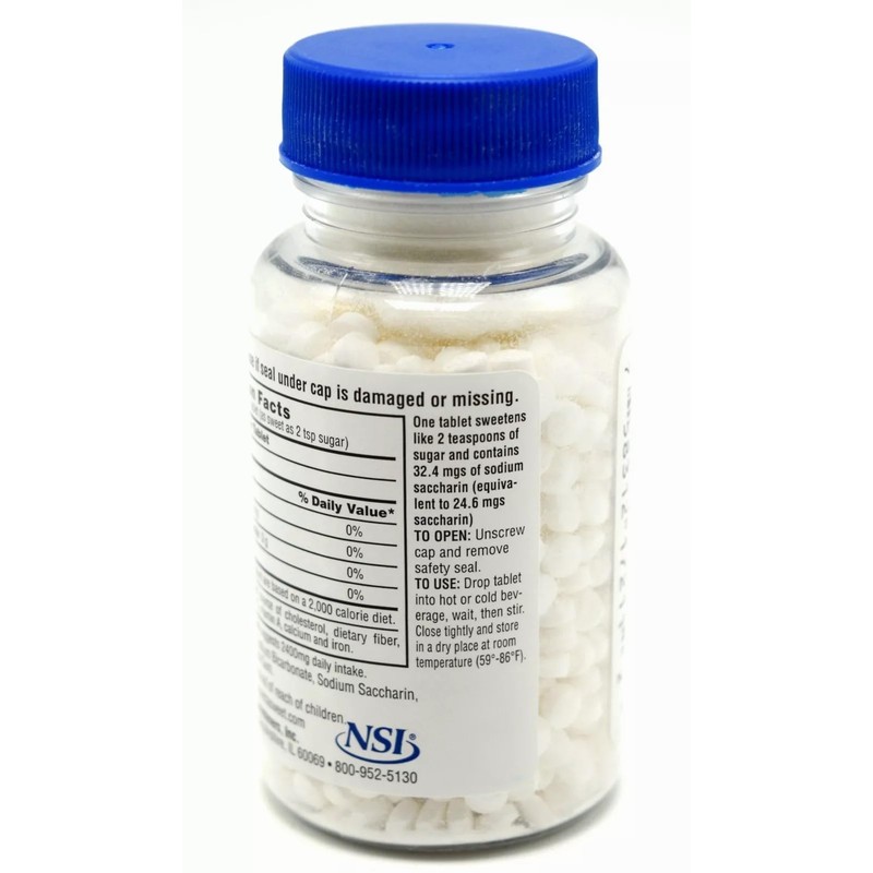 Necta Sweet Saccharin Sugar Substitute 0.5 grain Tablets - 1000