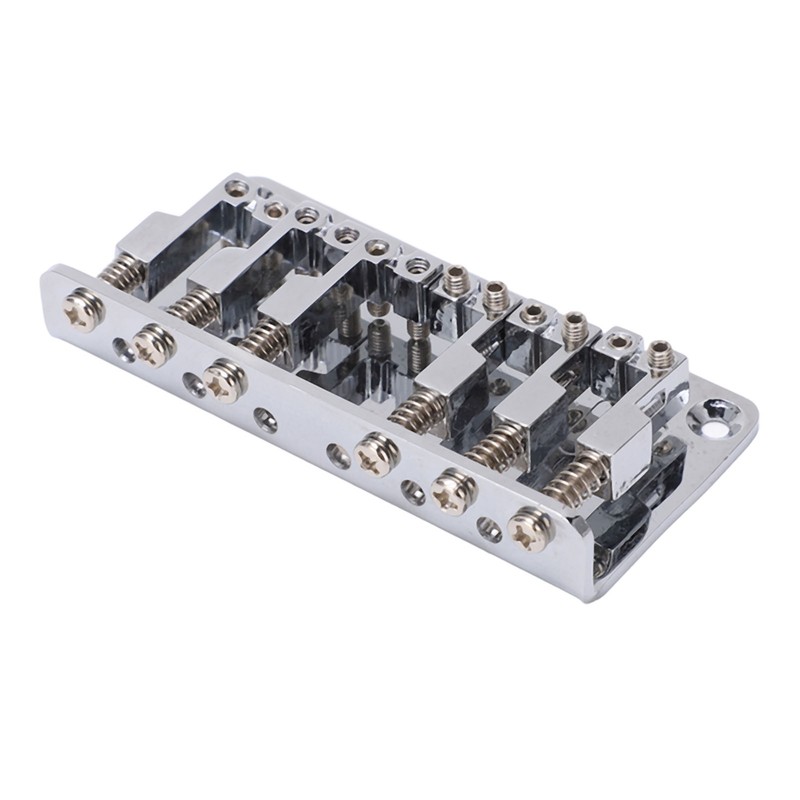 6 String Metal Bridge Replacement Adjustable Saddle Bridge Stringed Instrument