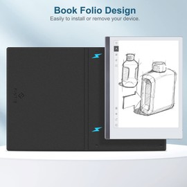 Fintie Case for Remarkable 2 Digital Paper Tablet 10.3 Inch 2020, High-Quality PU Material, Lightweight Book Folio Cover with Pen Holder, Not Fit Remarkable 1, Black