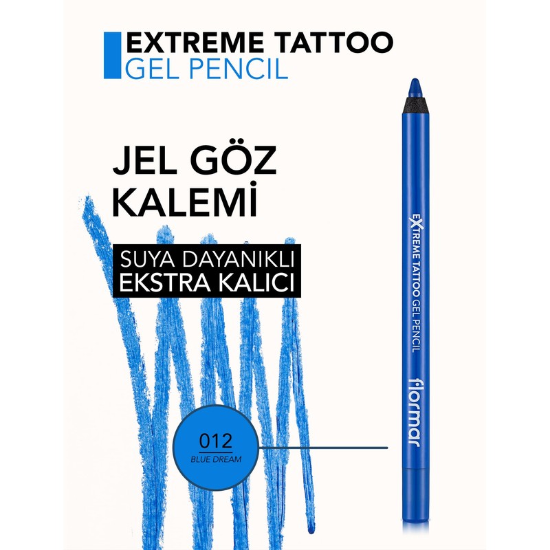 Eyeliner - Extreme Tattoo Gel Pencil 012 Blue Dream 4700076-012