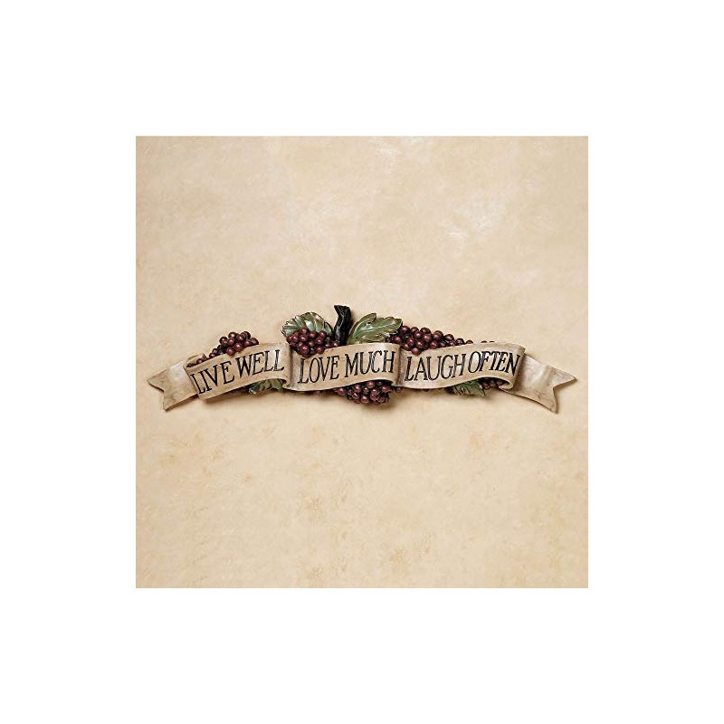 Touch of Class Live Love Laugh Grapes Wall Accent -