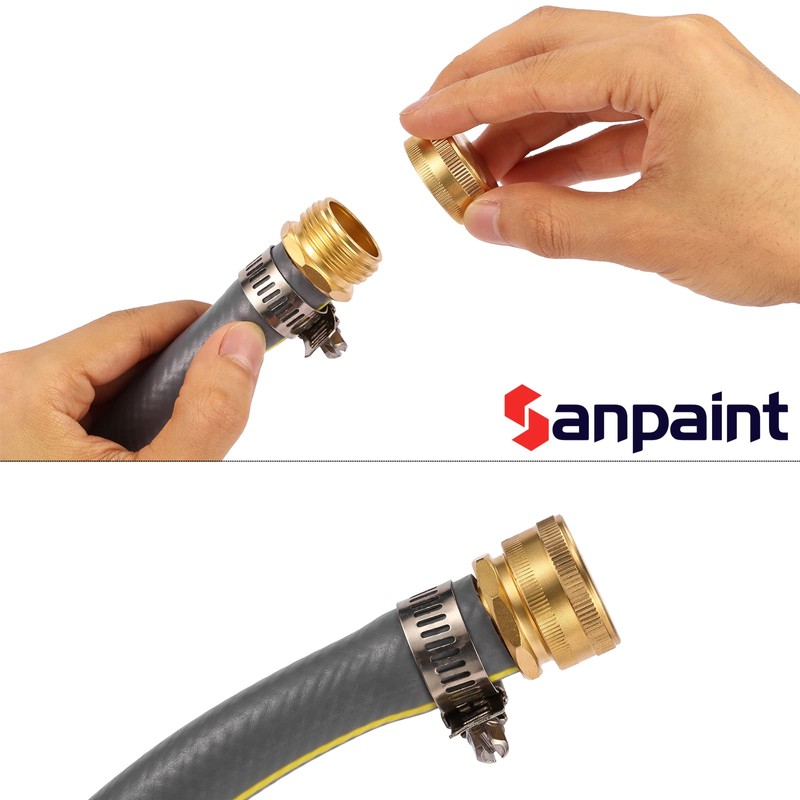 Sanpaint,3/4 Inch Garden Hose End Caps, Female End Cap, Brass