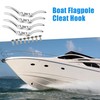 A ABSOPRO Boat Flagpole Cleat Hook 2-1/2 Inch Boat Deck