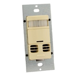 Leviton Sensor, Multi-Technology, Wall Switch, 2400SF, 120-277V, No Neutral, Self-Adaptive, Decora, OSSMT-GDI, Ivory