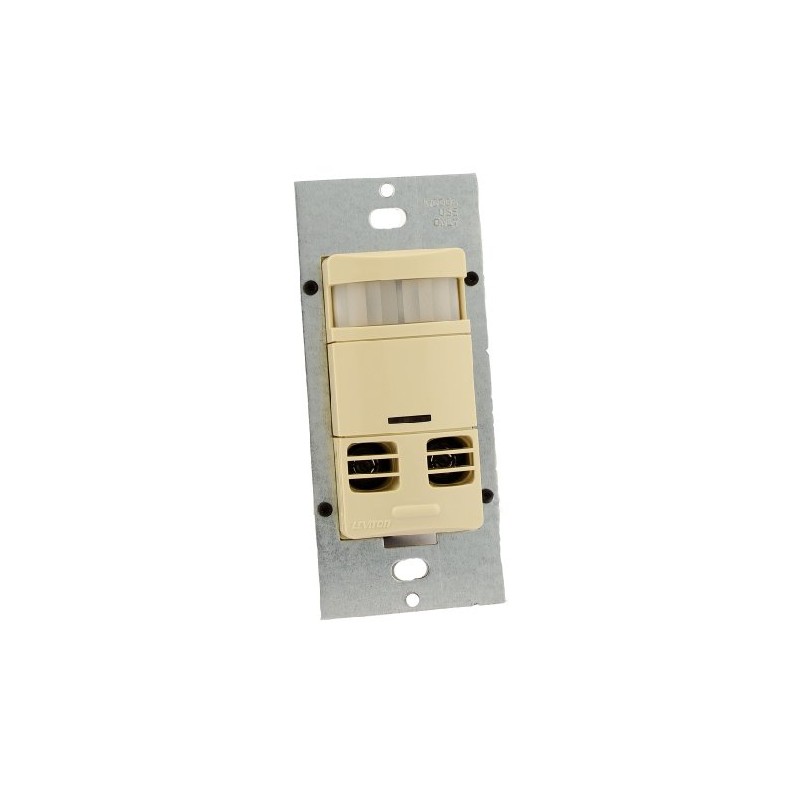 Leviton Sensor, Multi-Technology, Wall Switch, 2400SF, 120-277V, No Neutral, Self-Adaptive,