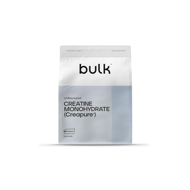 Bulk Creapure Creatine Monohydrate Powder, 500 g, 100 Servings, Packaging