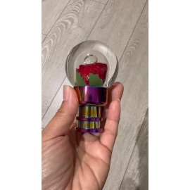 Unbranded JDM Clear Crystal Glitter Red Rose Flower Ball Automatic Gear Stick Shift Knob