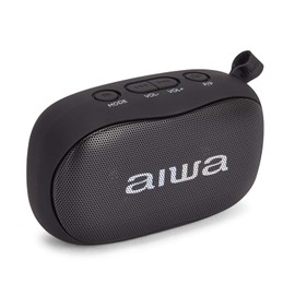 Aiwa BS-110BK: Portable Bluetooth Speaker, Moisture Resistant, Designed for Outdoor Sports, Black
