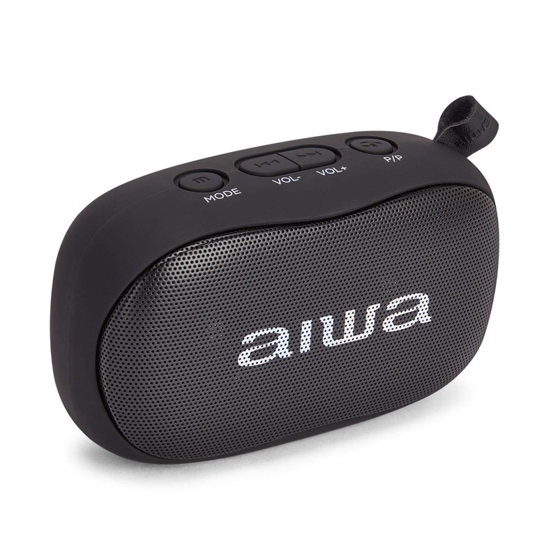 Aiwa BS-110BK: Portable Bluetooth Speaker, Moisture Resistant, Designed for Outdoor