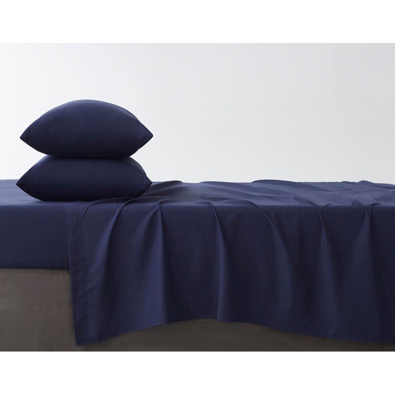 Linen Closet Luxury Brushed Microfiber 4-Piece Sheet Set, Full, Navy