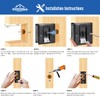 HOMOTEK 4 Pack Privacy Pocket Door Lock Hardware with Pull