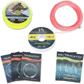 MAXIMUMCATCH Bestprice Fly Fishing Line (Weight Forward, Floating Fly Line) and Fly Line Combo with Backing Leader and Tippet (1F/2F/3F/4F/5F/6F/7F/8F/9F/10F) (Pink Combo, WF5F)