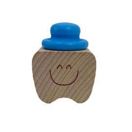 Lunari Baby Teeth Case, Wooden, Compact, Teeth Case, Baby Teeth, Storage, Souvenir, Gift, Pet, Toothcase, Blue