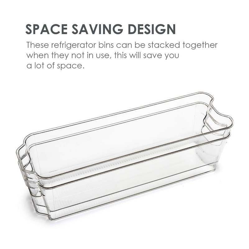Vtopmart Breastmilk Storage Container 4PCS Set, Clear Freezer and Fridge