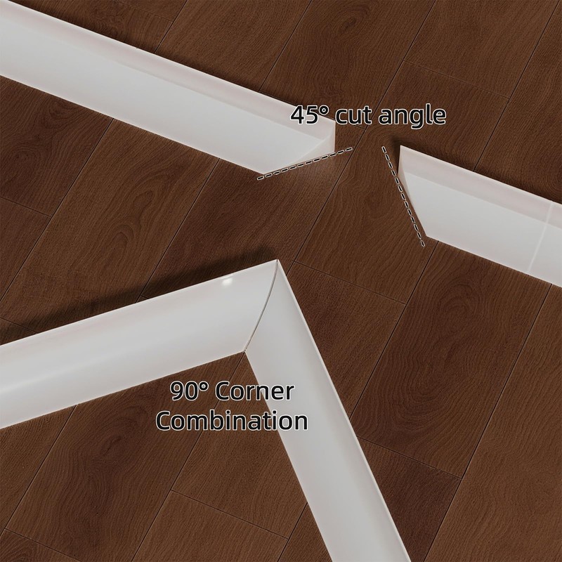 78.7'' Flexible Quarter Round Molding - Self Adhesive Corner Trim