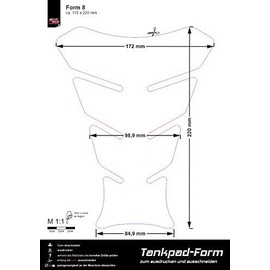 BIKE-label Tank Pad with Desired Motif Design Yourself Universal Motorcycle Sticker
