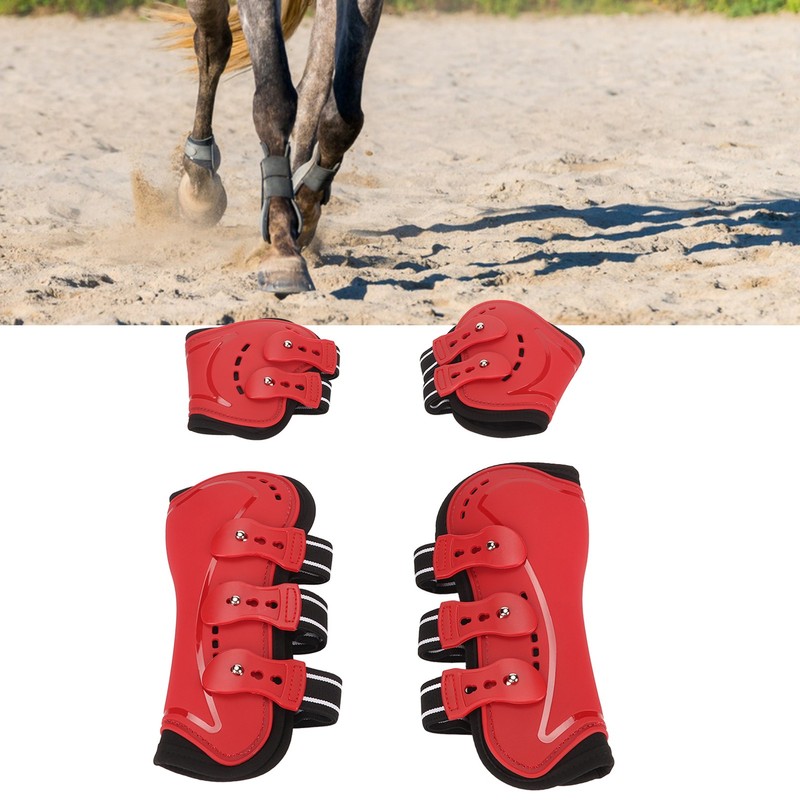 Horse Front Hind Leg Boots Breathable Impact Resistant Open Front