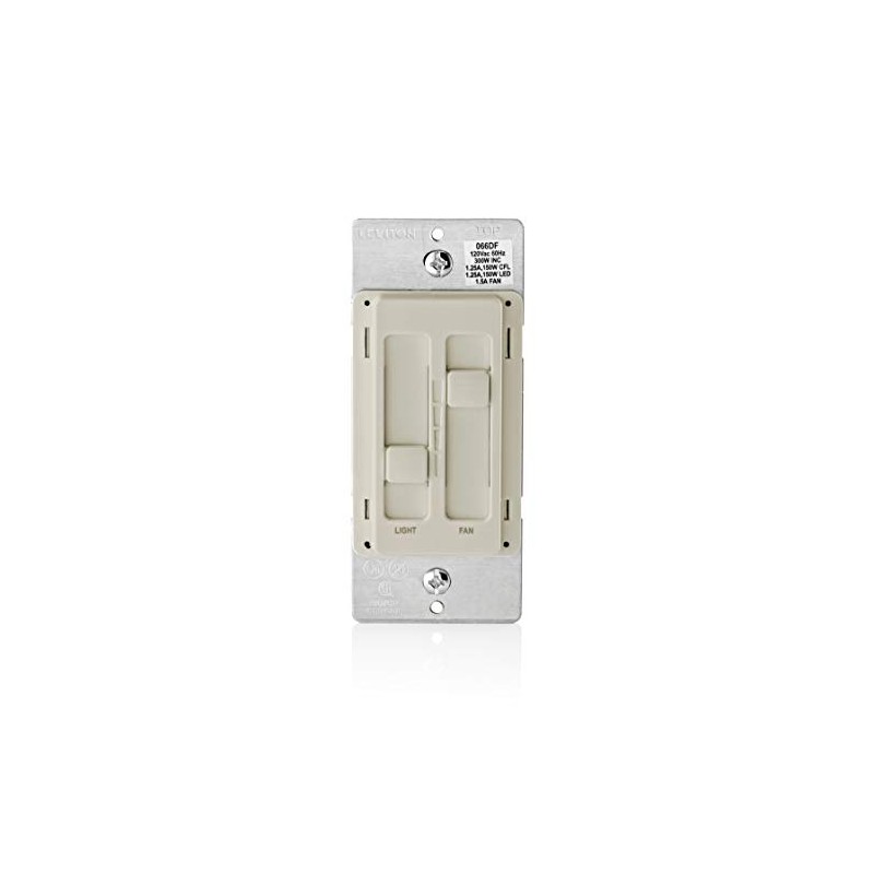 Leviton SureSlide Ceiling Fan Control and Dimmer Switch for LED,