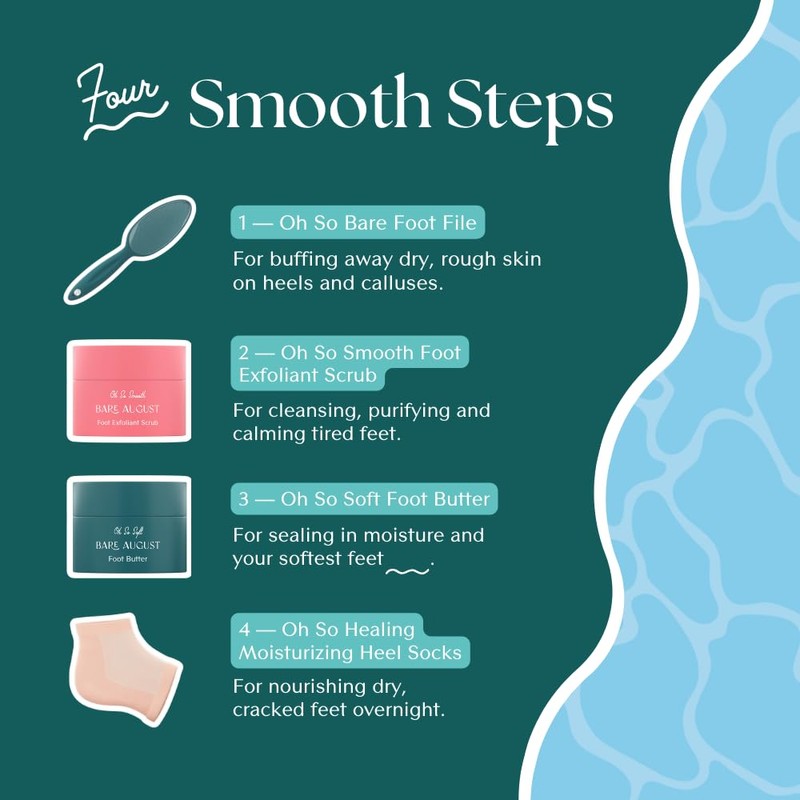 Bare August Glass Foot File Callus Remover - Heel Scraper