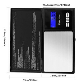 SagaSave Mini Pocket Scale 500G/0.01G Portable Digital Weighing Scale with Back-Lit LCD Display