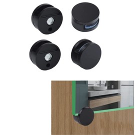 AWEN Mirror Clip, Mirror Mounting Clip, 4 Pieces Mirror Mount, Zinc Alloy Mirror Stand, for 3-5mm Thick Mirror (Black)