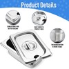 Maxcheck 12 Pcs Stainless Steel Food Containers with Lids 1/9