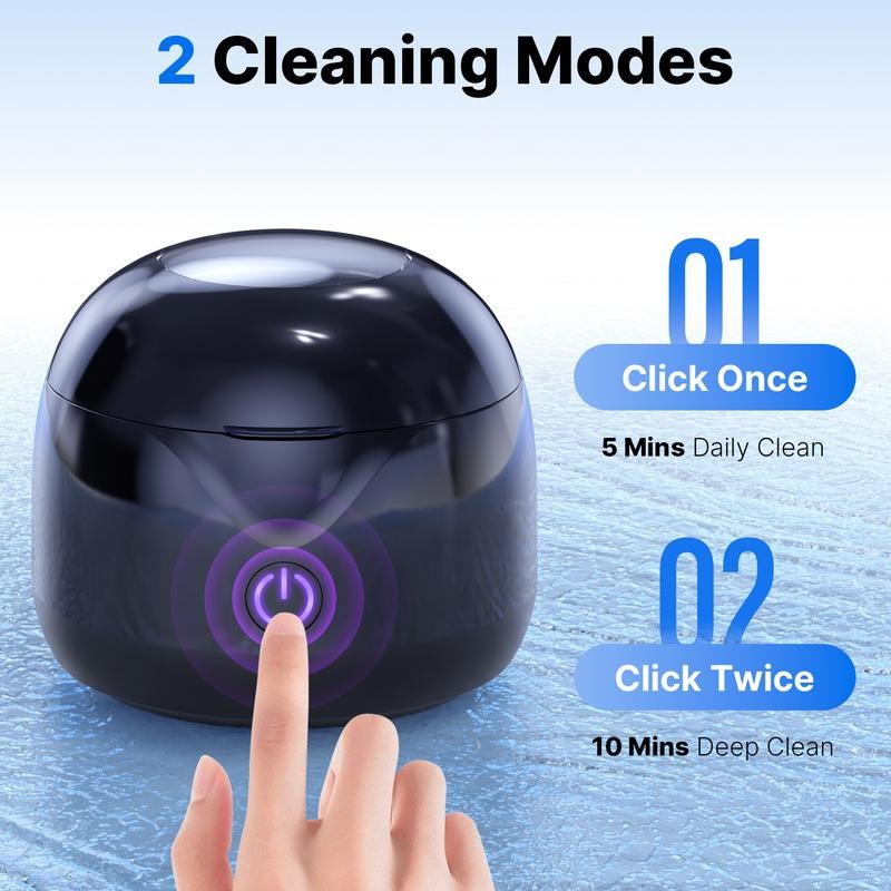 Ultrasonic Retainer Cleaner with UV Light - 2 Modes, 200ml,