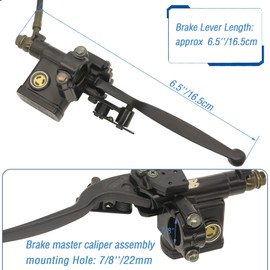 Hydraulic Brake Master Cylinder Caliper for Chinese Taotao Roketa Sunl 50cc 90cc 110ccc 125cc Go-Kart Dune Buggy Quad ATV Dirt Bike Mini Bike Hydraulic Disc Brake Kit