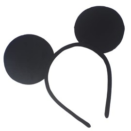 Topkids Accessories Mouse Ears Head band, Black mouse ears, Rat costume, Mice Ears with Spotty Bow, Adult Mouse Ears (Black Mouse Ears)