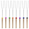 Pack of 8 Barbecue Skewers Telescopic Marshmallow Campfire Grill Fork,
