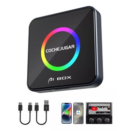 Adaptador inalámbrico automático, Ai Box Adaptador Inalámbrico Carplay con Video, Adaptador para automóviles Originales con CarPlay para OEM de fábrica con Cable Android Auto Coches