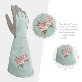 Intra-FIT Rose Gloves, Women's Gardening Gloves, Shrub Gloves Made of Faux Leather with All-Round Protection Against Thorns, Long Work Gloves with Puncture Resistant for Gardening