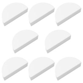 INCREWAY Drawer Pulls, 8PCS Half Moon Drawer Pulls Aluminum Alloy Semicircle Furniture Gold Cabinet Handles Modern Hardware Knobs Decorative Door Knobs, White