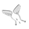 Unbranded Chrome Skull Rear View Mirrors for Honda Shadow VT